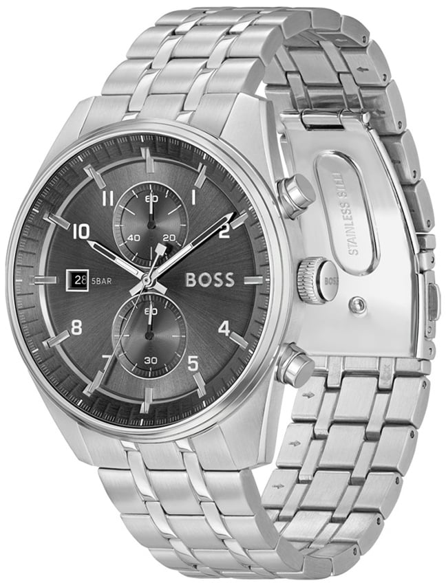Boss BOSS HB1514151 SKYTRAVELLER Herenhorloge 44mm Zilver