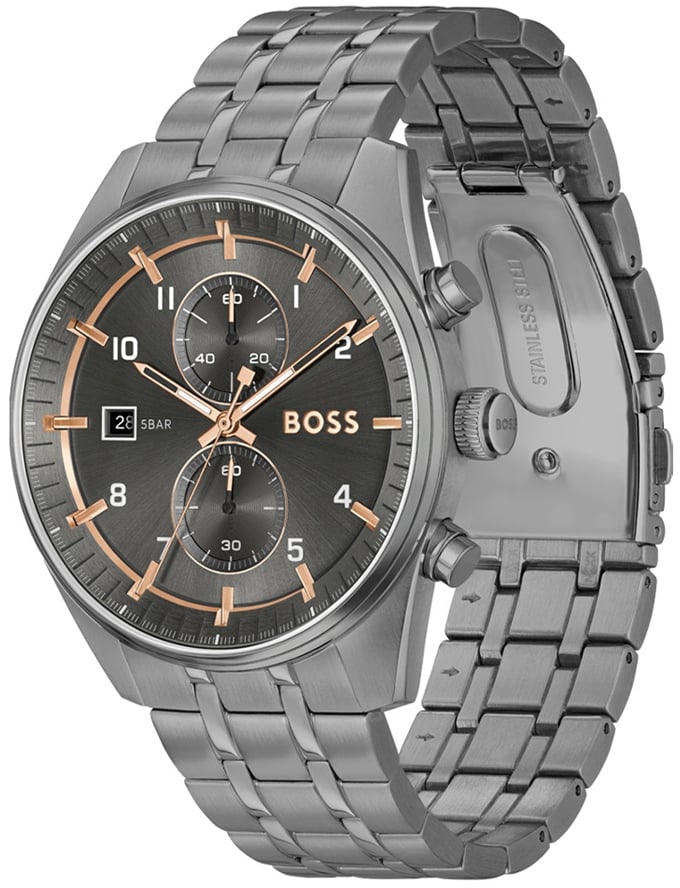 Boss BOSS HB1514153 SKYTRAVELLER Herenhorloge 44mm Grijs