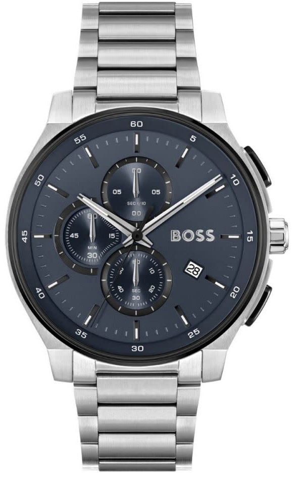 Boss BOSS HB1514189 PEAK 2.0 Herenhorloge Chrono 44mm Zilver