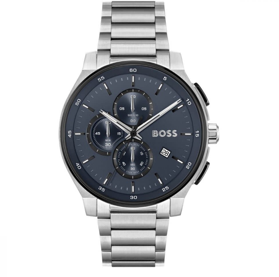 Boss BOSS HB1514189 PEAK 2.0 Herenhorloge Chrono 44mm Zilver