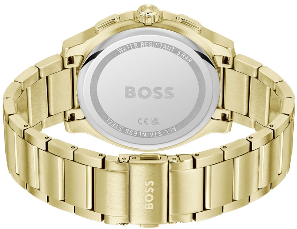 Boss BOSS HB1514190 PEAK 2.0 Herenhorloge Chrono 44mm Goud