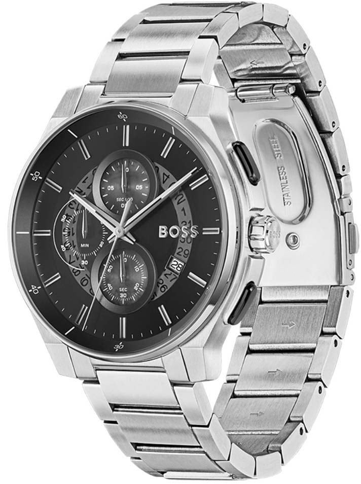 Boss BOSS HB1514191 PEAK 2.0 Herenhorloge Chrono 44mm Zilver