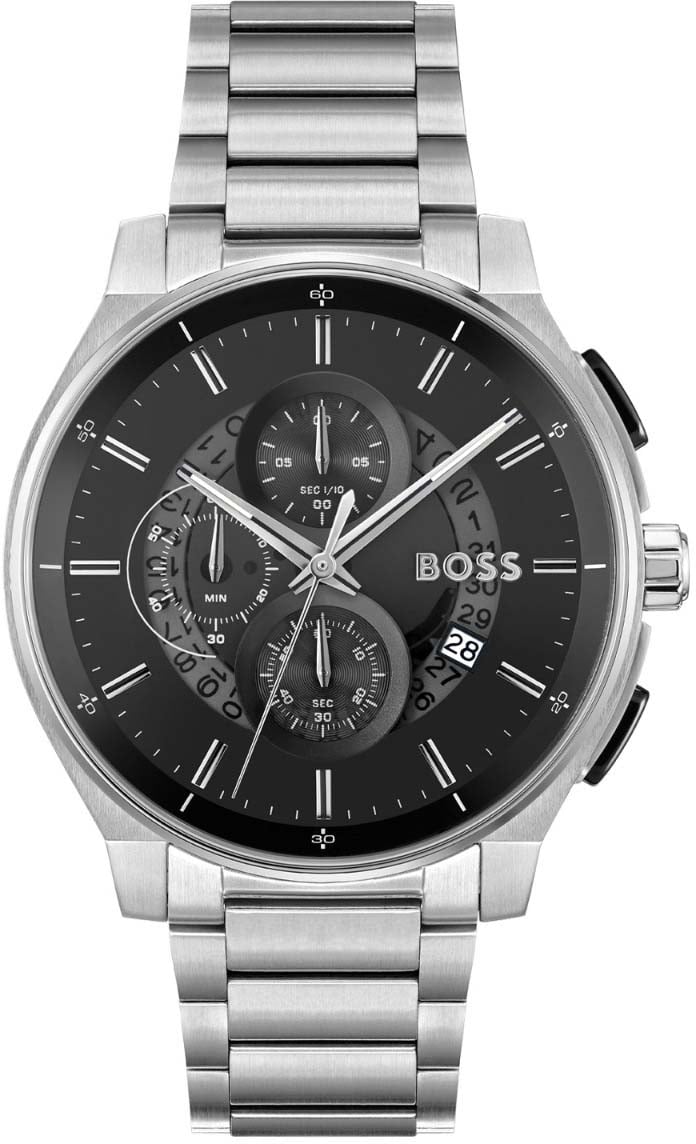 Boss BOSS HB1514191 PEAK 2.0 Herenhorloge Chrono 44mm Zilver
