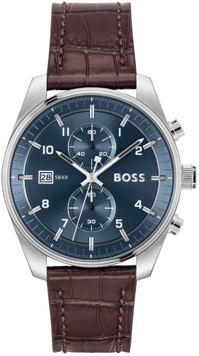 Boss BOSS HB1514194 SKYTRAVELLER Herenhorloge 44mm Zilver