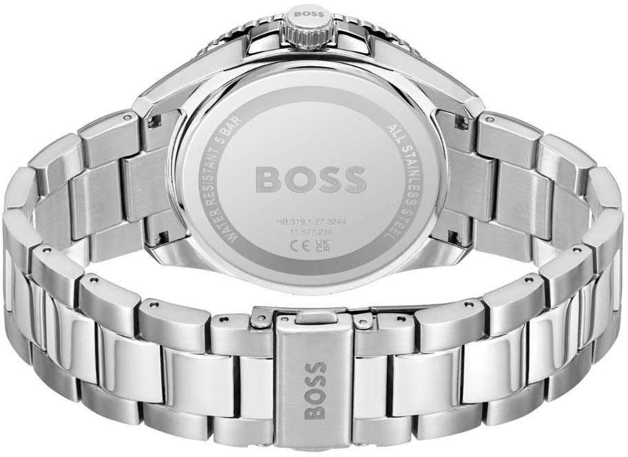 Boss BOSS HB1514208 RUNNER 3H Herenhorloge 43mm Zilver
