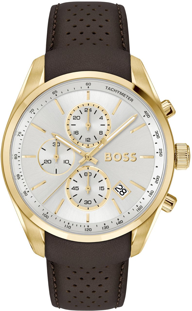 Boss HB hrn lr br GRAND PRIX 44mm Goud