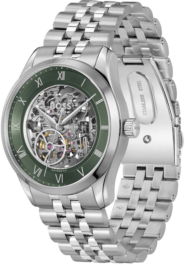 Boss HB hrn stl PRINCIPE SKELETON 41mm Zilver