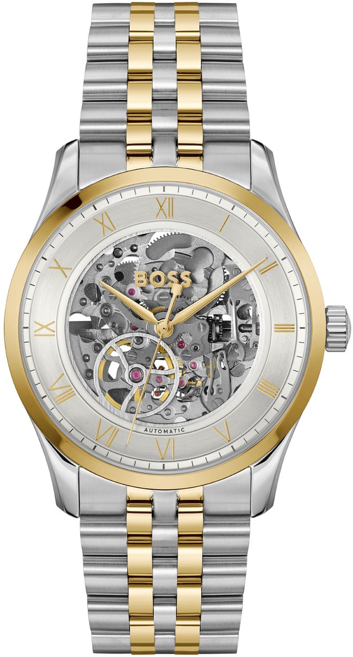 Boss HB hrn bico PRINCIPE SKELETON 41mm Zilver