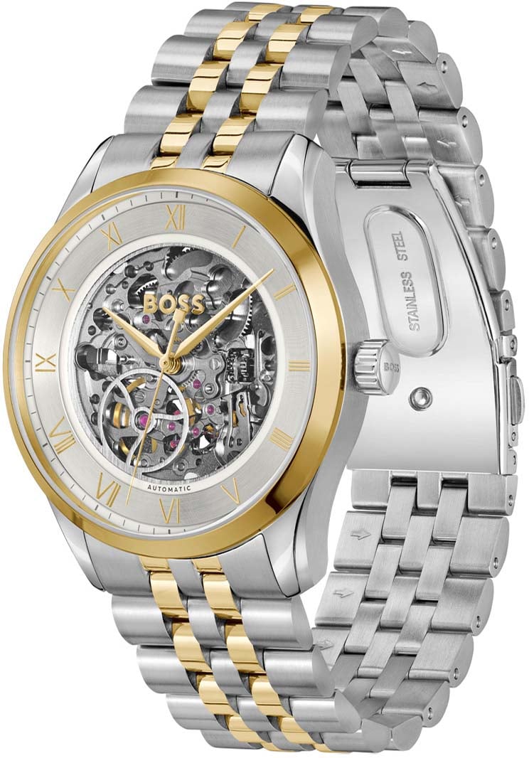 Boss HB hrn bico PRINCIPE SKELETON 41mm Zilver
