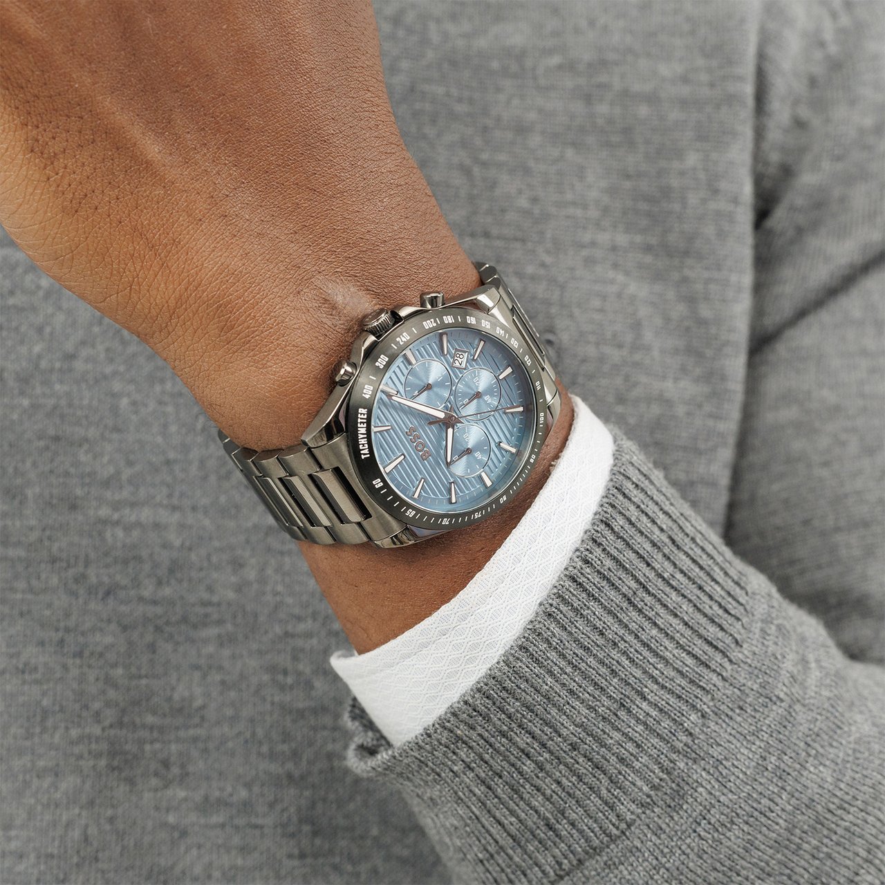 Boss HB hrn gr ip STRIKE CHRONO 41mm Grijs