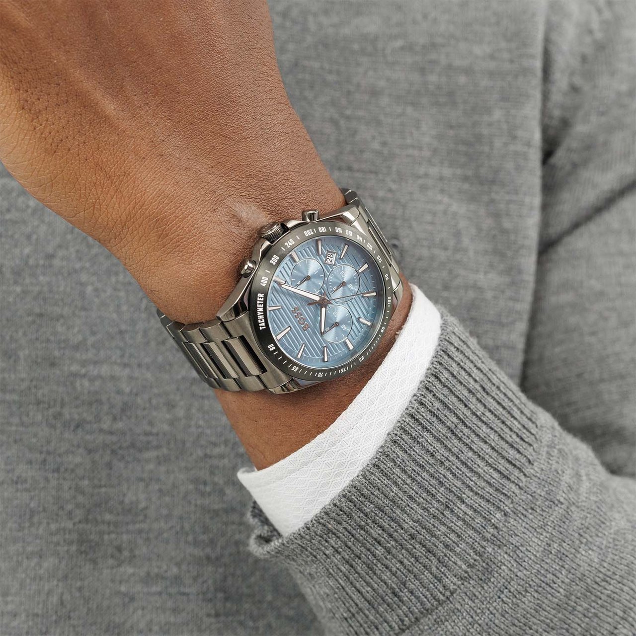 Boss HB hrn gr ip STRIKE CHRONO 41mm Grijs