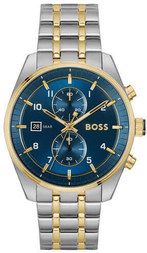 Boss HB hrn stl bico SKYTRAVELLER 44mm Zilver
