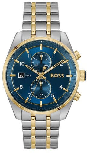 Boss HB hrn stl bico SKYTRAVELLER 44mm Zilver