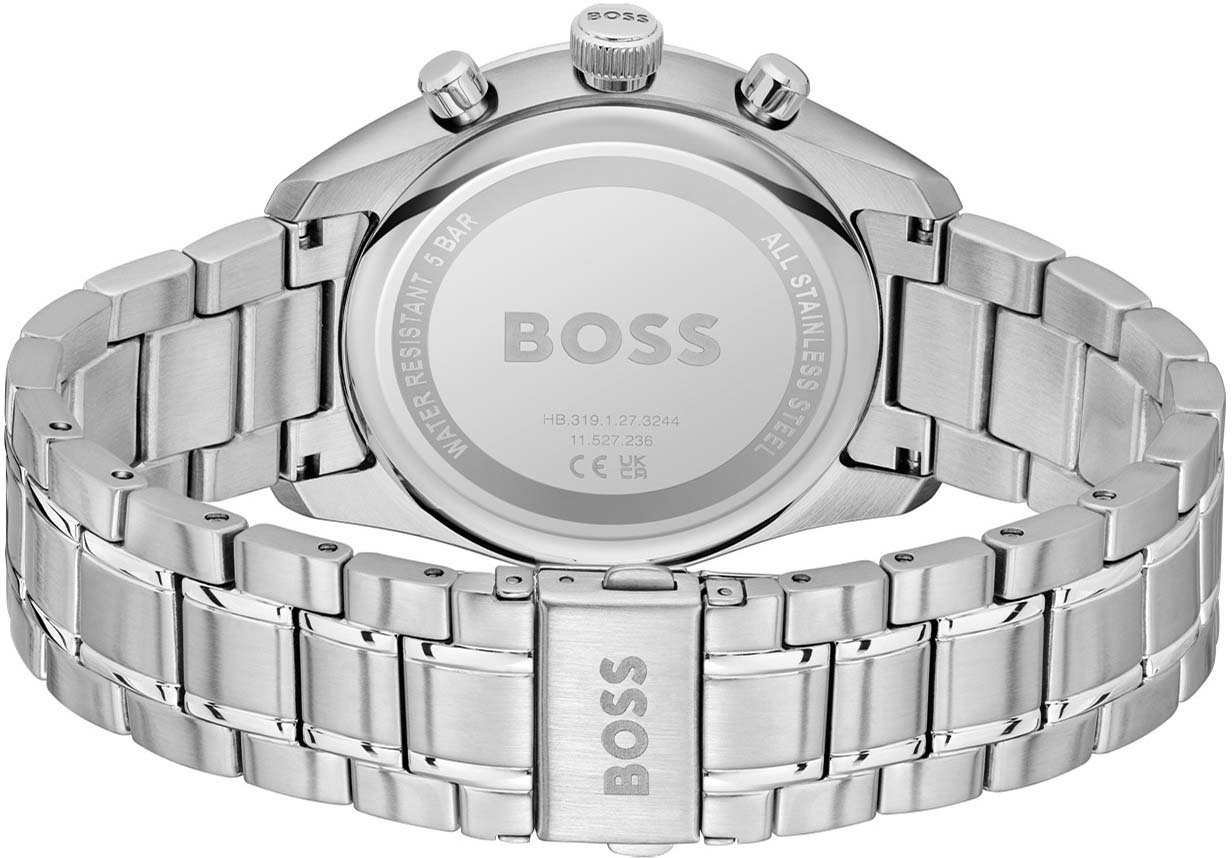 Boss HB hrn stl stl GRAND PRIX 44mm Zilver