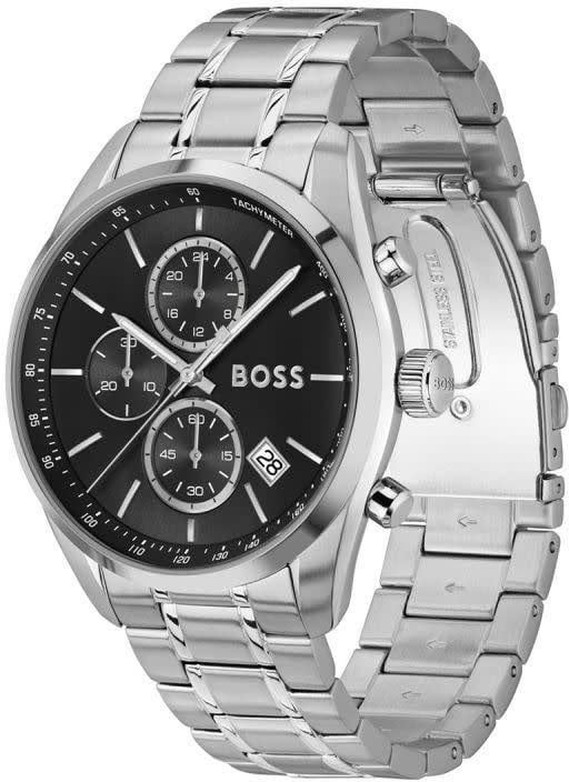 Boss HB hrn stl stl GRAND PRIX 44mm Zilver