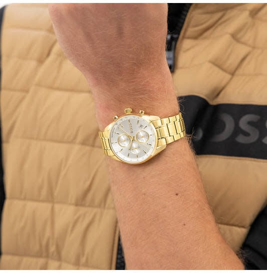 Boss BOSS HB1514261 GRAND PRIX 40 Herenhorloge 40mm Goud