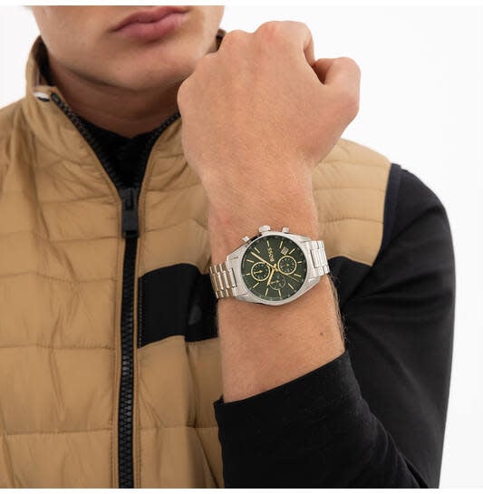 Boss BOSS HB1514265 GRAND PRIX 40 Herenhorloge 40mm Zilver