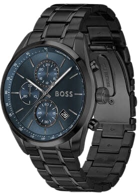 Boss BOSS HB1514314 GRAND PRIX 44mm Zwart