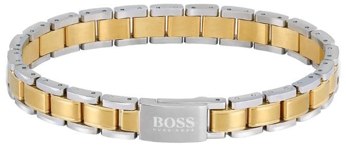 Boss BOSS Armband HBJ15080195 Metal Link Essentials Staal Bi-color 19cm Goud