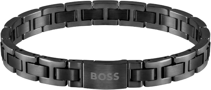 BOSS Armband HBJ1580055 Link Essentials Staal Zwart 20cm Zwart