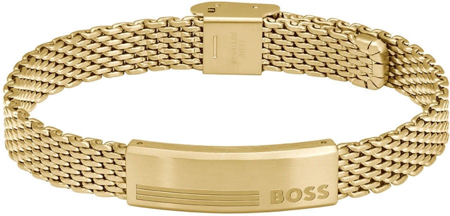 Boss BOSS HBJ1580610 ALEN Mannen Armband Verstelbaar Goud
