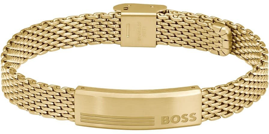 Boss BOSS HBJ1580610 ALEN Mannen Armband Verstelbaar Goud
