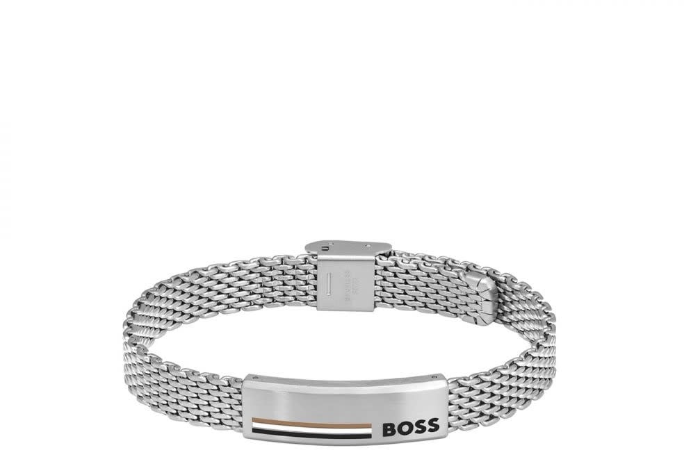 Boss BOSS HBJ1580611 ALEN Mannen Armband Verstelbaar Zilver