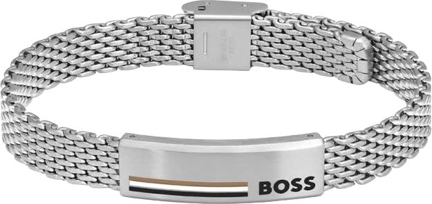 Boss BOSS HBJ1580611 ALEN Mannen Armband Verstelbaar Zilver