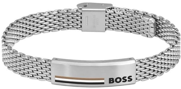 Boss BOSS HBJ1580611 ALEN Mannen Armband Verstelbaar Zilver