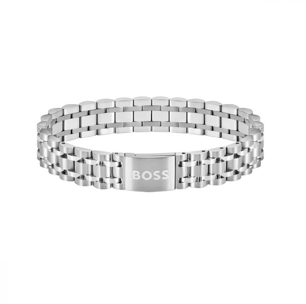 Boss BOSS HBJ1580644 OWAN Mannen Armband 19cm Zilver