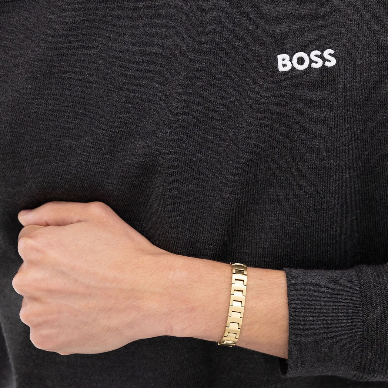 Boss Hugo Boss Heren Armband Staal HBJ1580753 19cm Goud