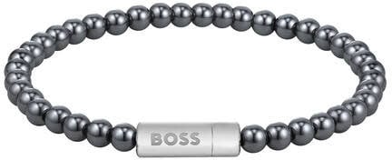 Boss Hugo Boss Heren Armband Hematite HBJ1580790M 19cm Grijs