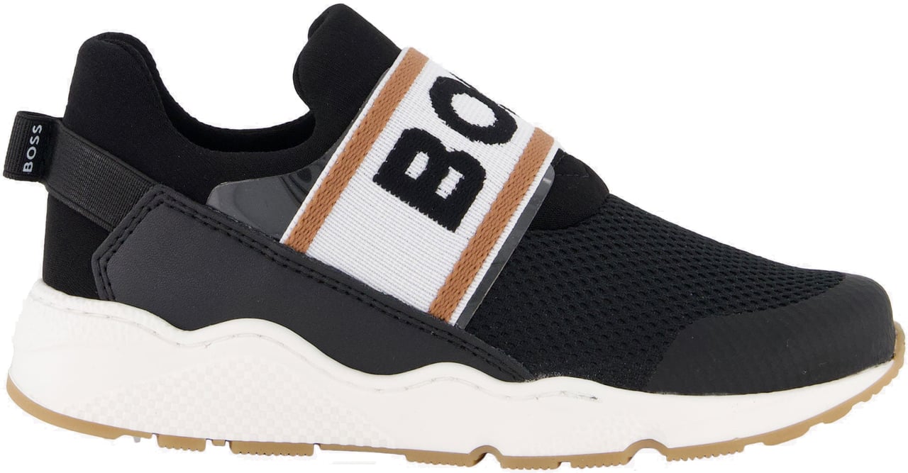 Boss Boss Jongens Sneakers In Zwart Zwart