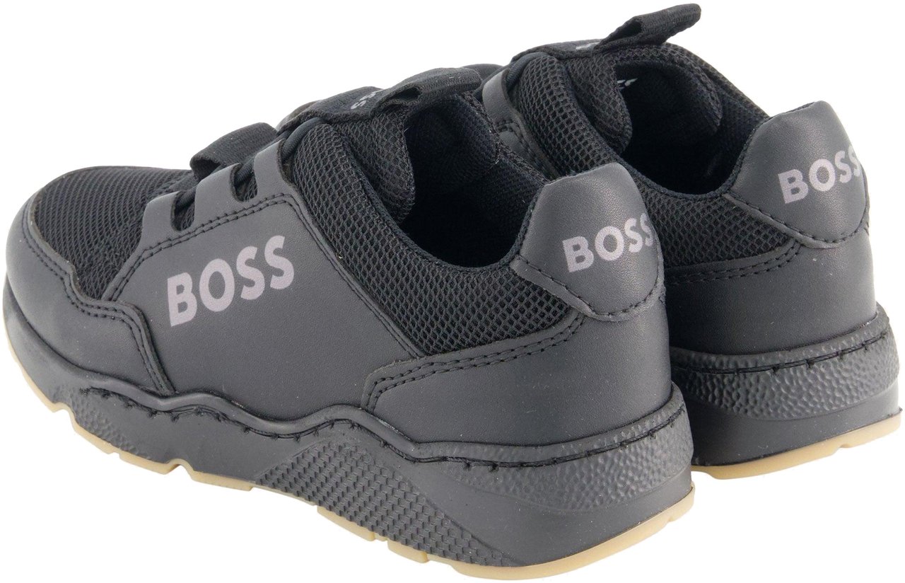 Boss Boss Jongens Sneakers In Zwart Zwart