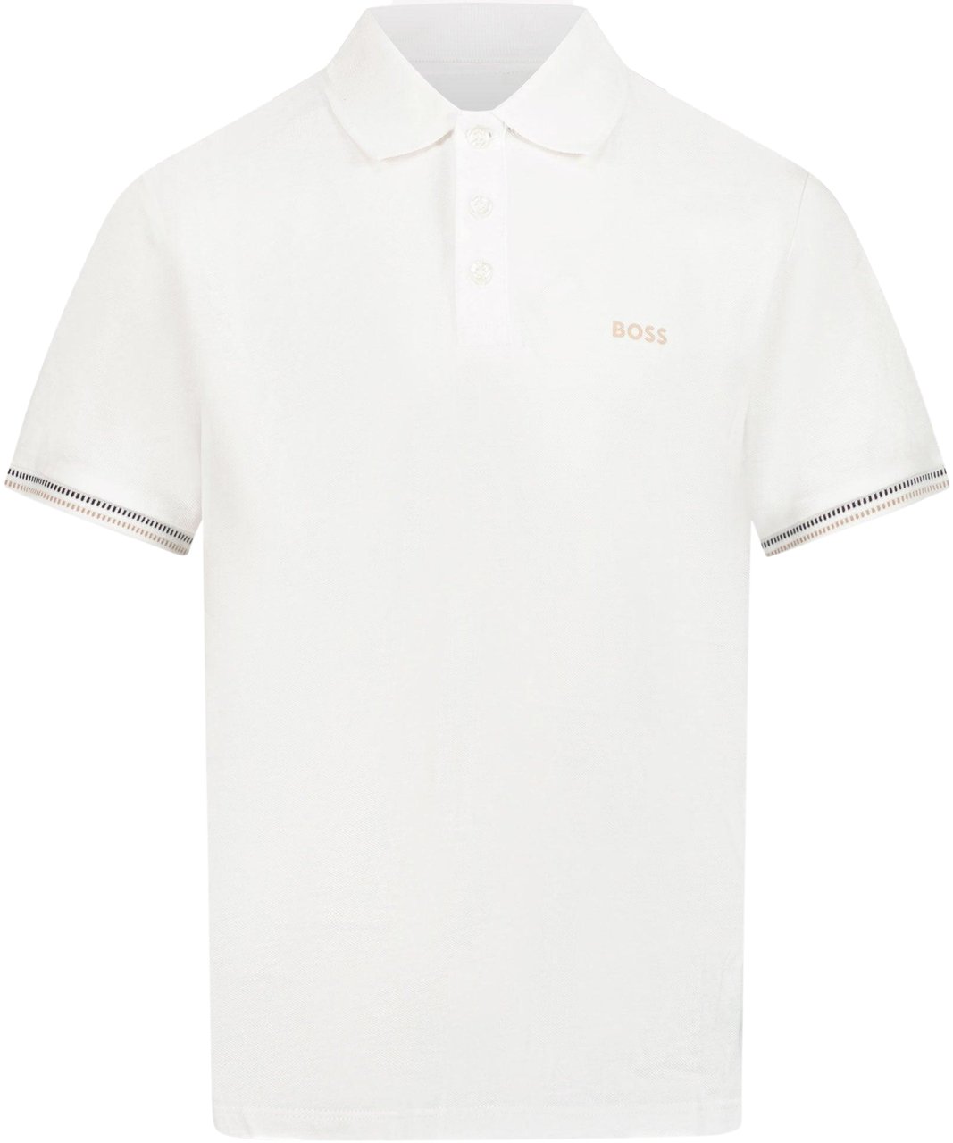 Boss Boss Kinder Jongens Polo In Wit Wit