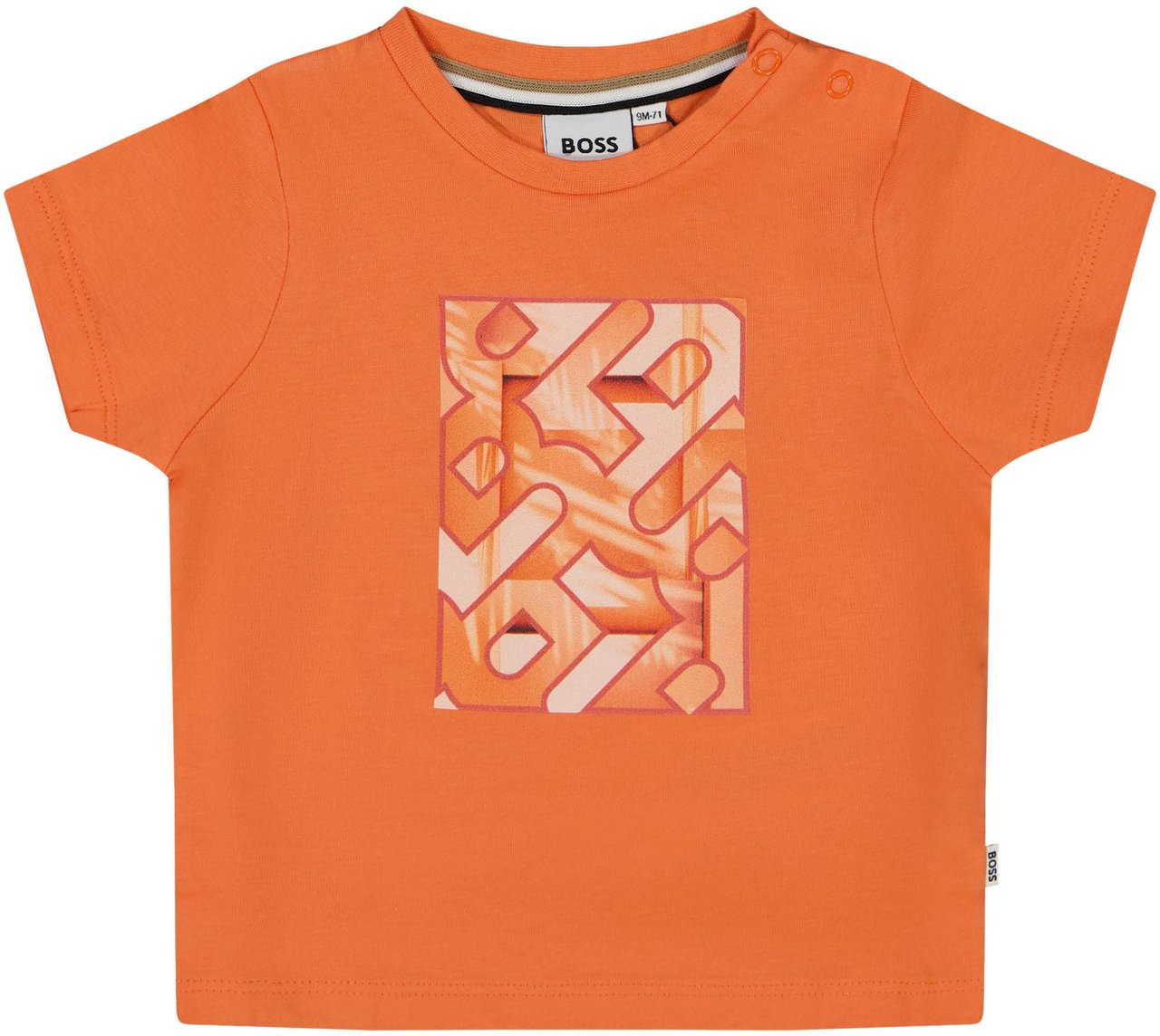 Boss Boss Baby Jongens T-Shirt In Zalm Roze