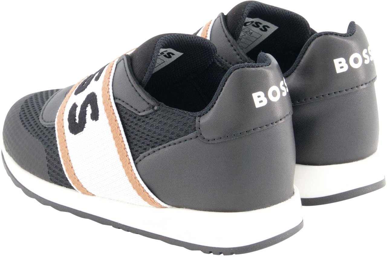 Boss Boss Jongens Sneakers In Zwart Zwart