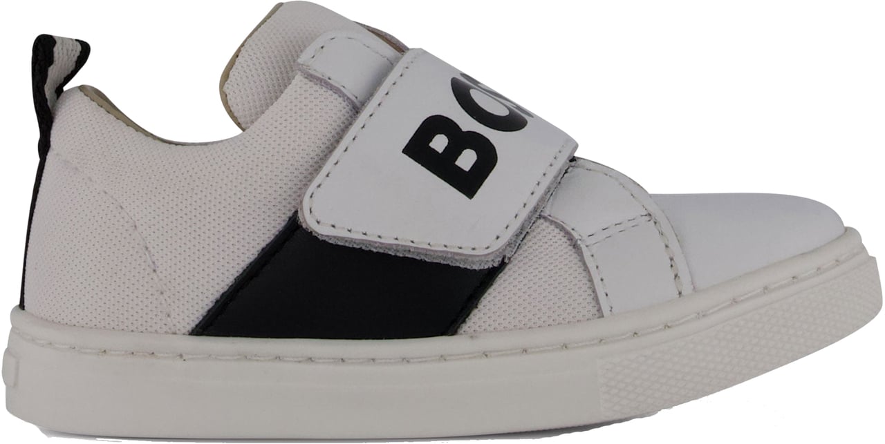 Boss Boss Jongens Sneakers In Wit Wit