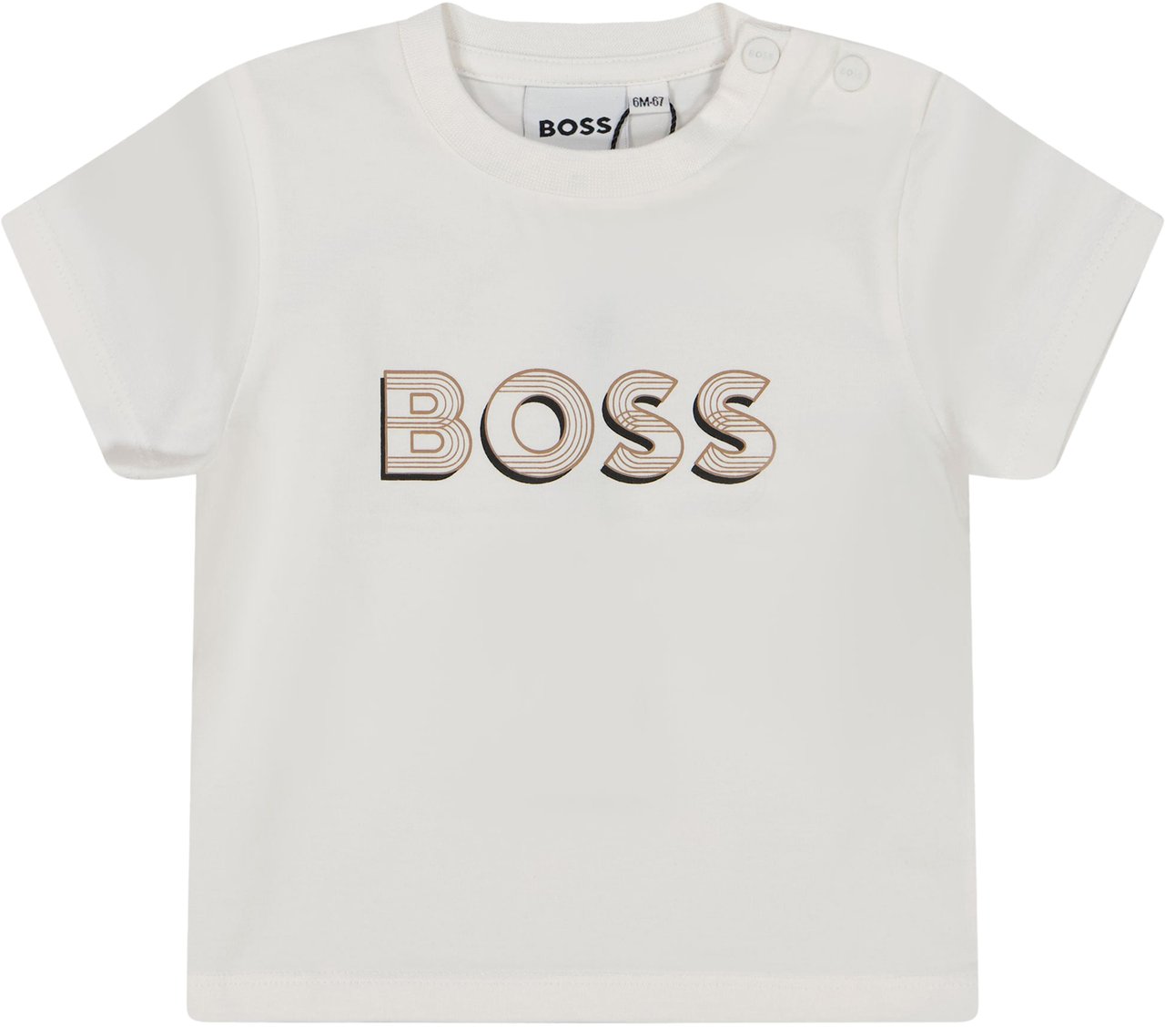 Boss Boss Baby Jongens T-Shirt In Wit Wit
