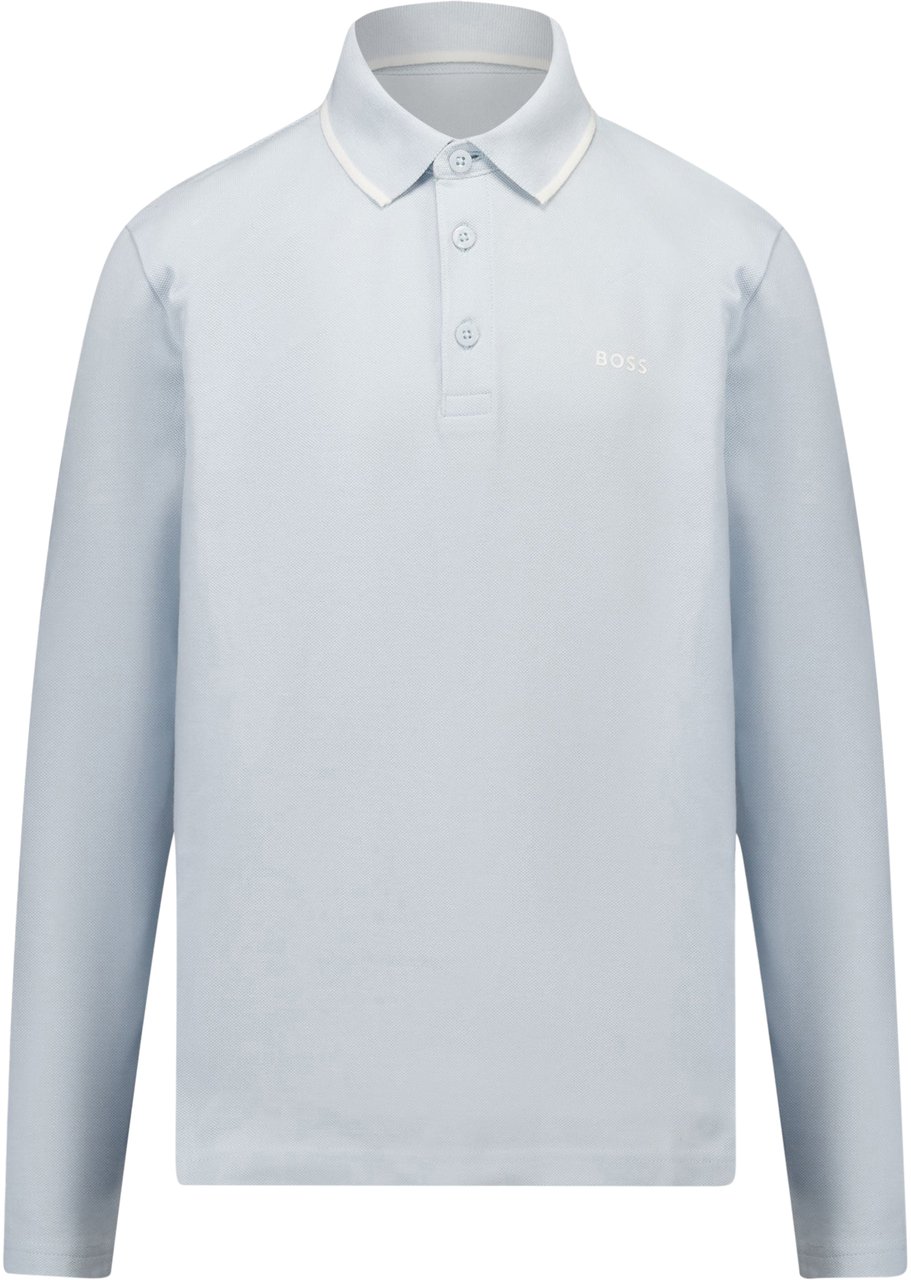Boss Boss Kinder Jongens Polo In Licht Blauw Blauw