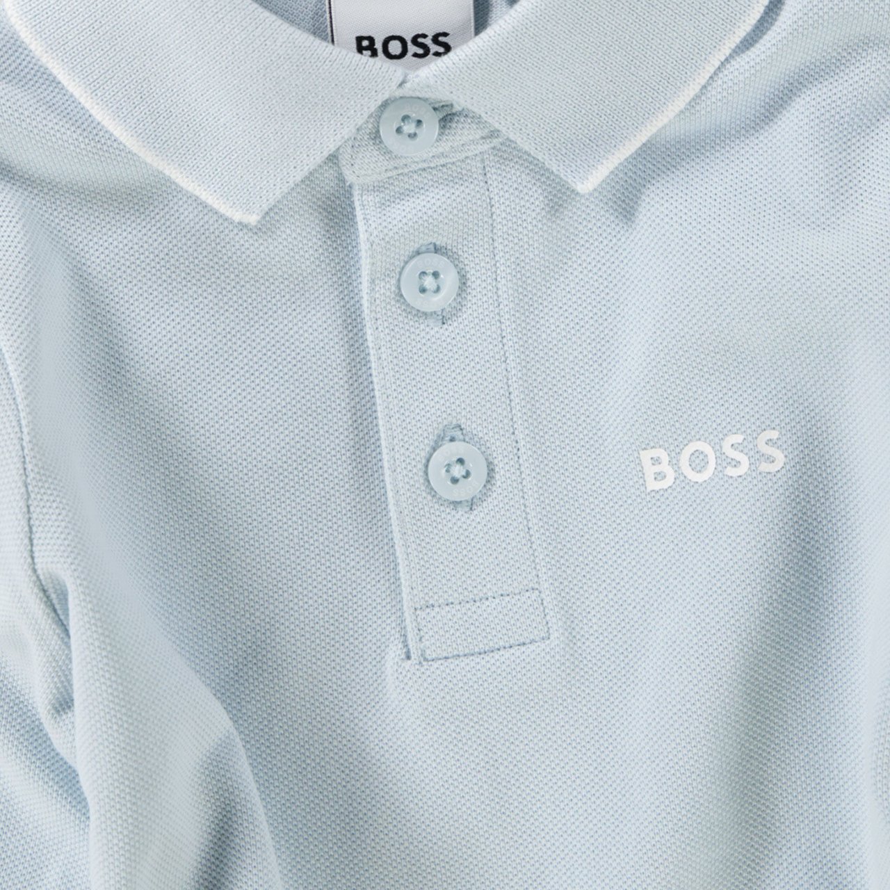 Boss Boss Baby Jongens Polo In Licht Blauw Blauw