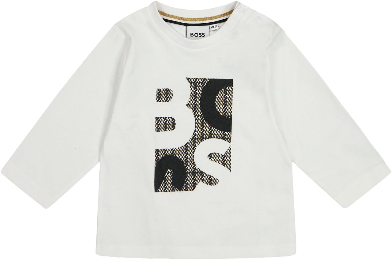 Boss Boss Baby Jongens T-Shirt In Wit Wit
