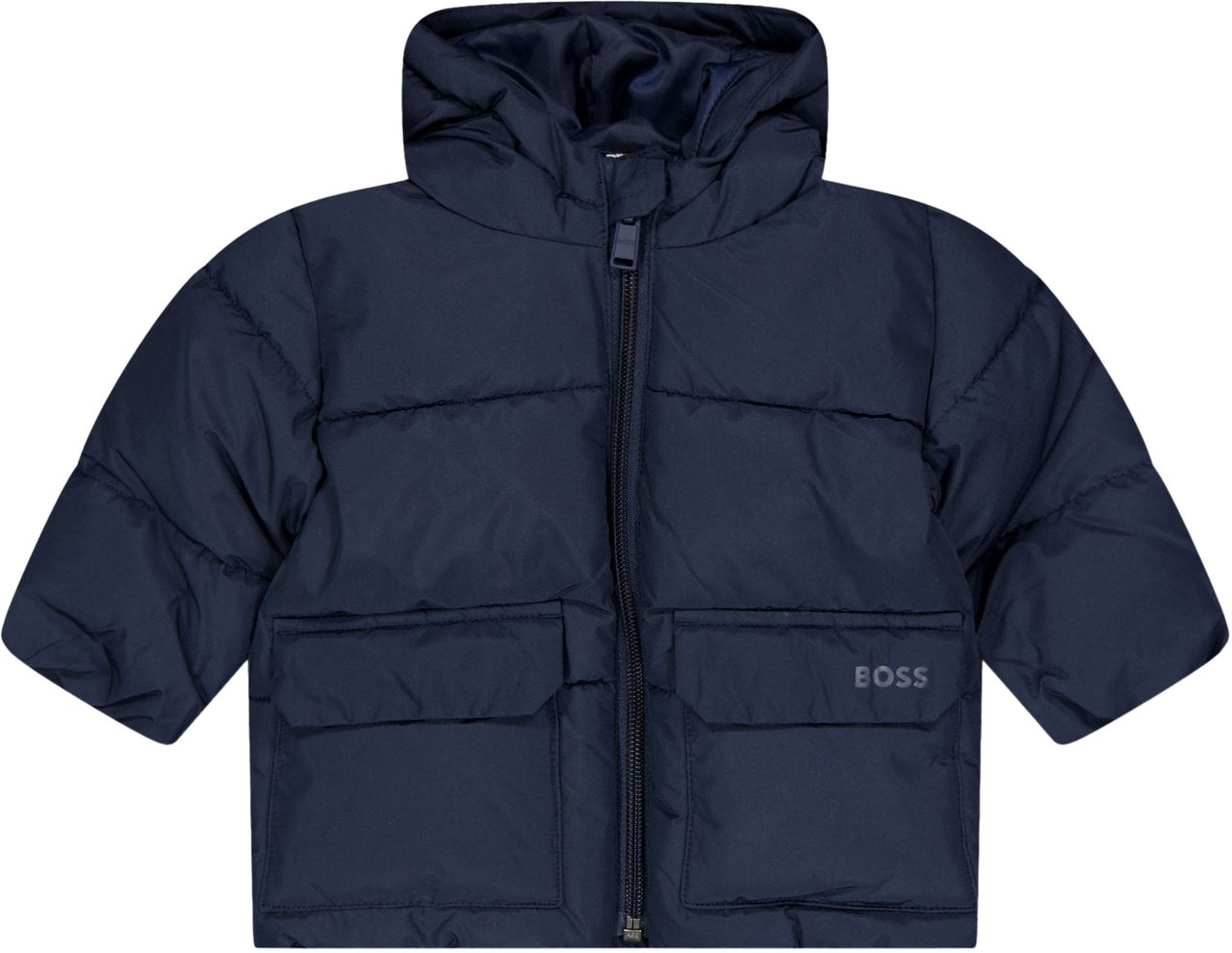 Boss Boss Baby Jongens Winterjas In Navy Blauw