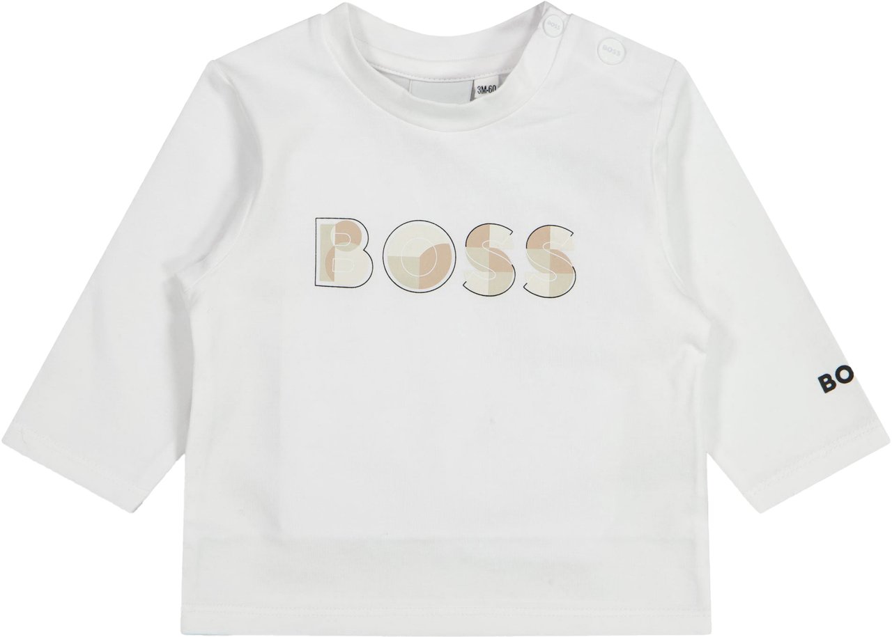 Boss Boss Baby Jongens T-Shirt In Wit Wit