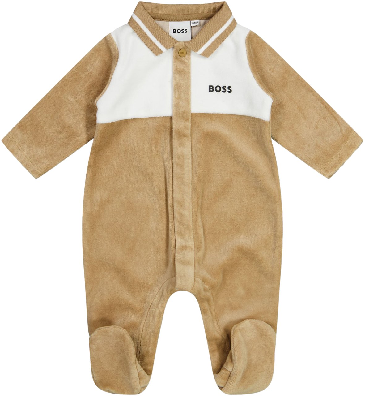 Boss Boss Baby Jongens Boxpakje In Camel Taupe
