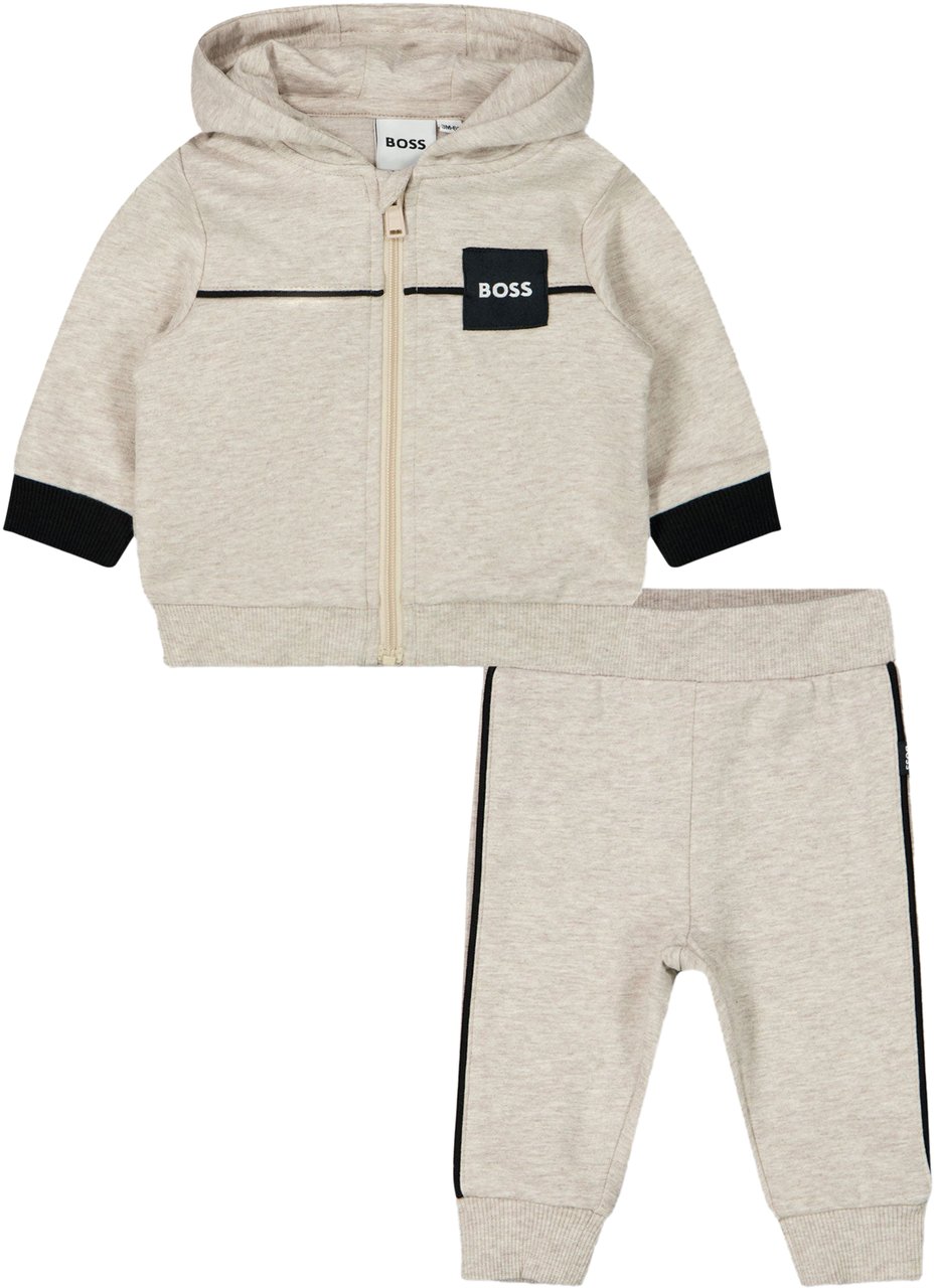 Boss Boss Baby Jongens Joggingpak In Licht Beige Beige