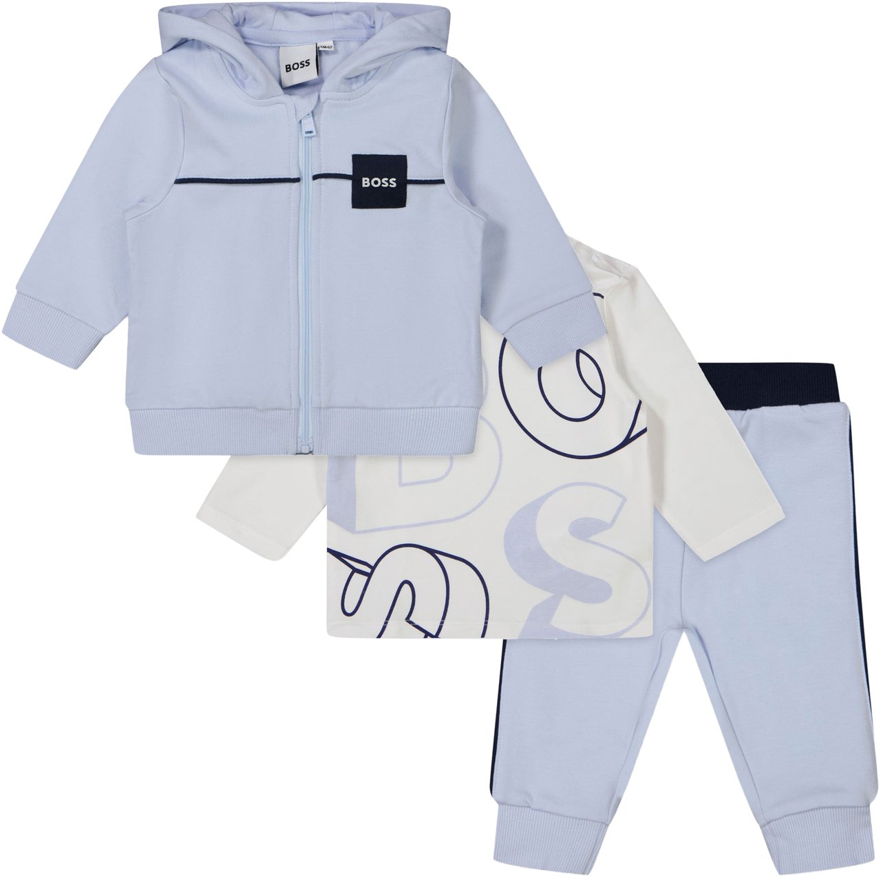 Boss Boss Baby Jongens Joggingpak In Licht Blauw Blauw
