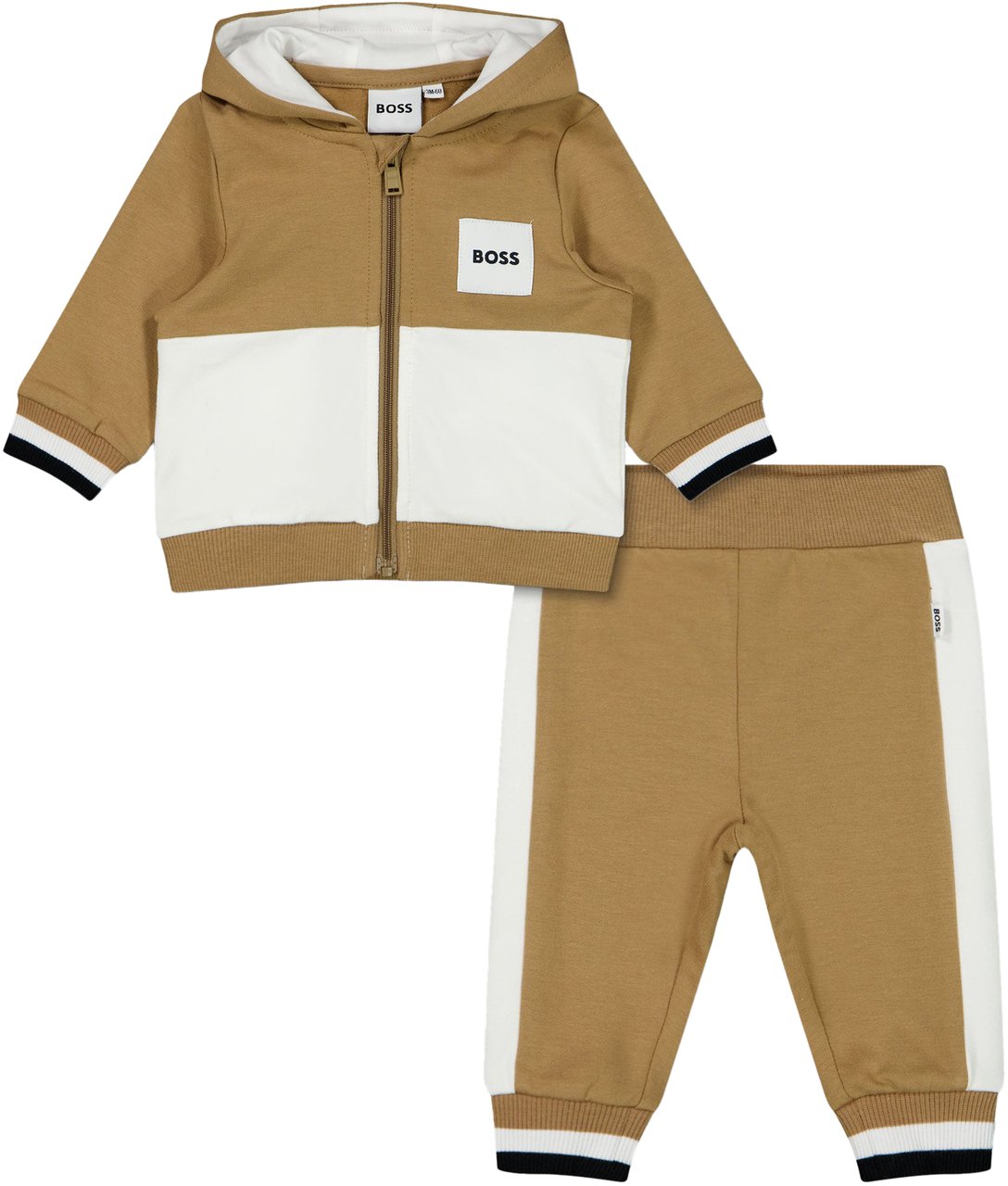 Boss Boss Baby Jongens Joggingpak In Camel Taupe