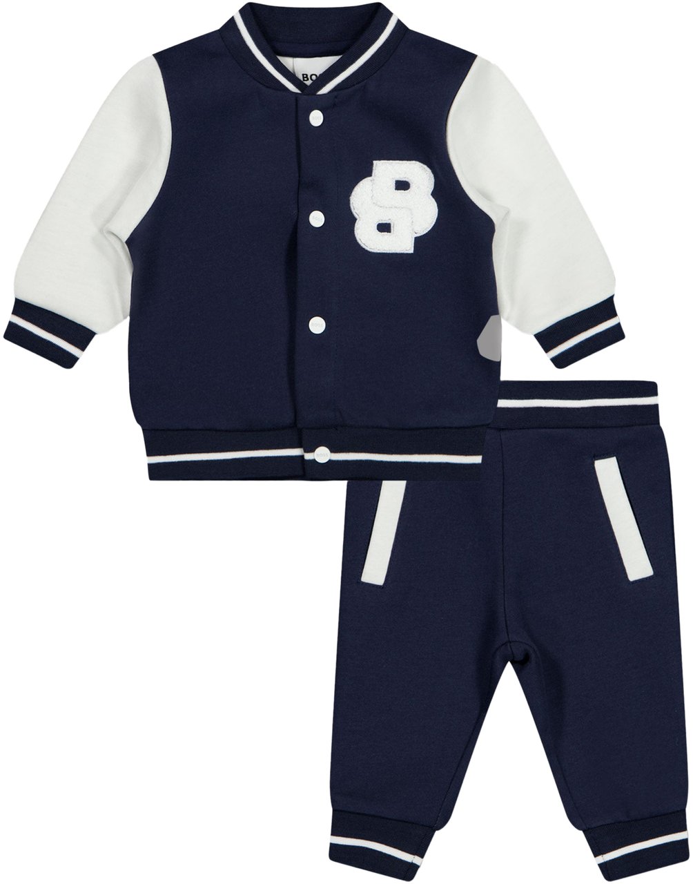 Boss Boss Baby Jongens Joggingpak In Navy Blauw