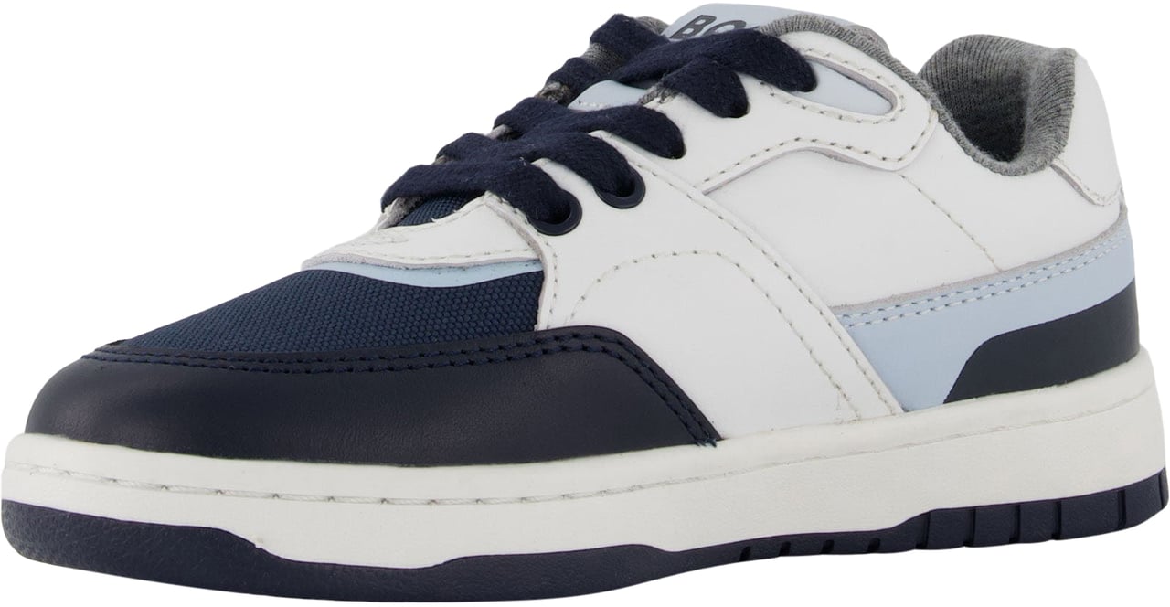 Boss Boss Jongens Sneakers In Navy Blauw